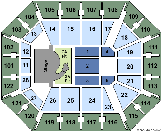Mohegan Sun Arena - CT pink Seating Chart