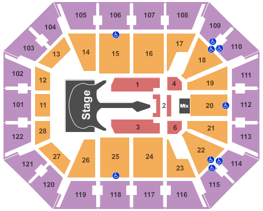 Mohegan Sun Arena - CT Queen Seating Chart