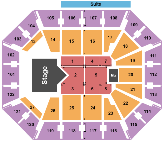 Mohegan Sun Arena - CT Rascal Flatts Seating Chart