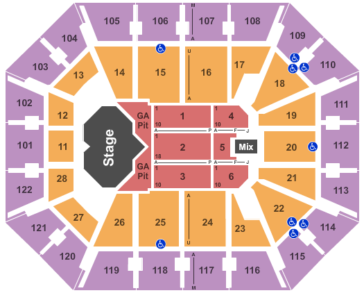 Mohegan Sun Arena - CT Ricky Martin Seating Chart