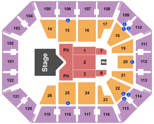 Mohegan Sun Arena - CT Sam Hunt Seating Chart