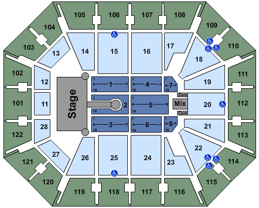 Mohegan Sun Arena - CT Shania Twain Seating Chart