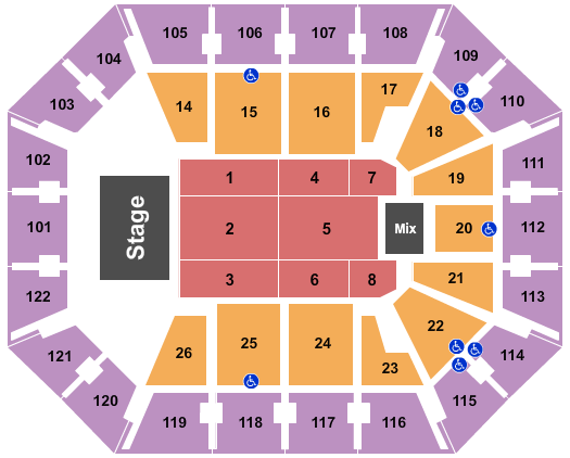 Mohegan Sun Arena - CT Stephen Sanchez Seating Chart
