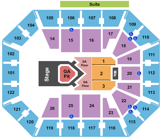 Mohegan Sun Arena - CT The Lumineers Seating Chart
