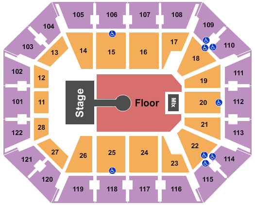 Mohegan Sun Arena - CT Thomas Rhett Seating Chart