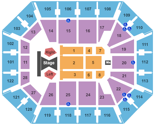 Mohegan Sun Arena - CT Tim McGraw Seating Chart