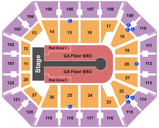 Mohegan Sun Arena - CT U2 Seating Chart