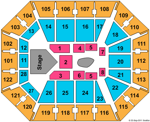 Mohegan Sun Arena - CT Watch the Throne Seating Chart