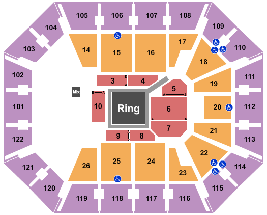 Mohegan Sun Arena - CT World Championship Sumo Seating Chart