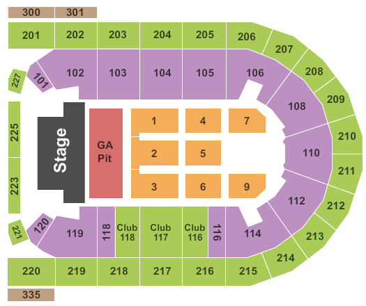 Mohegan Sun Arena at Casey Plaza Alan Jackson Seating Chart