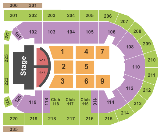 Mohegan Sun Arena at Casey Plaza Brad Paisley Seating Chart