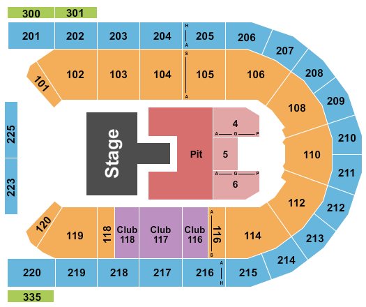 Mohegan Sun Arena at Casey Plaza Brantley Gilbert Seating Chart