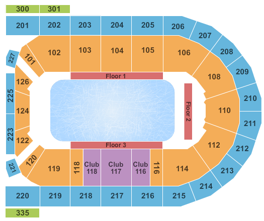 Mohegan Sun Arena at Casey Plaza Disney On Ice Seating Chart