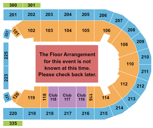 Mohegan Sun Arena Floor Seating Chart