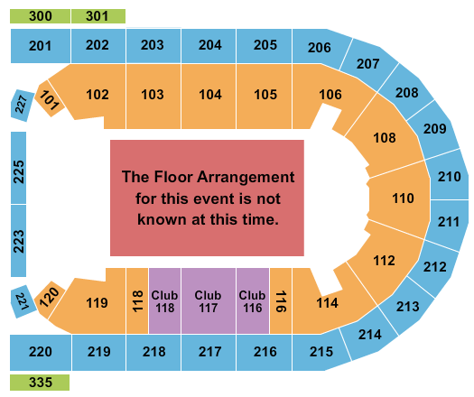 Mohegan Sun Arena at Casey Plaza Generic Floor Seating Chart