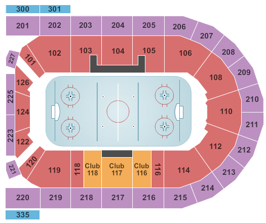 Mohegan Sun Arena at Casey Plaza Hockey Seating Chart