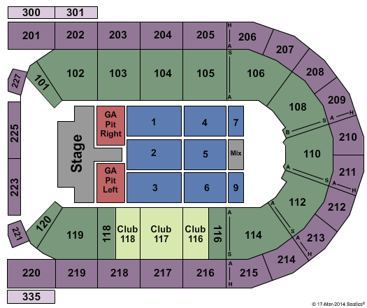 Mohegan Sun Arena at Casey Plaza Jake Owen Seating Chart