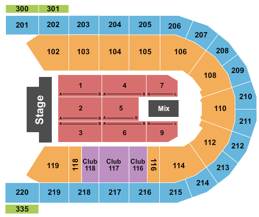 Mohegan Sun Arena at Casey Plaza Josh Groban Seating Chart