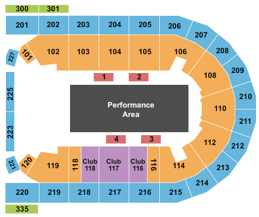 Mohegan Sun Arena at Casey Plaza Jurassic World Seating Chart