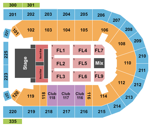 Mohegan Sun Arena at Casey Plaza Kenny Chesney Seating Chart