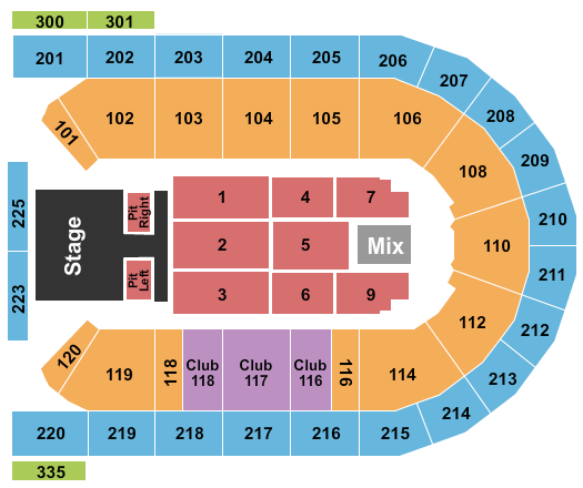 Mohegan Sun Arena at Casey Plaza Kenny Chesney Seating Chart
