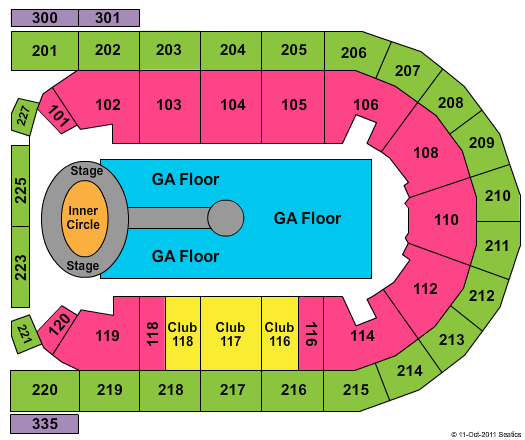 Mohegan Sun Arena at Casey Plaza Lady Antibellum Seating Chart