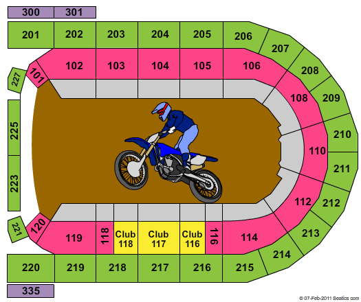 Mohegan Sun Arena at Casey Plaza Motocross Seating Chart