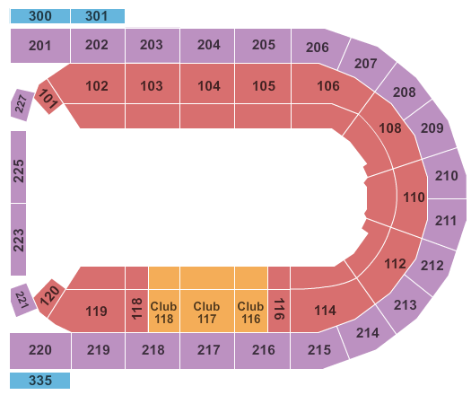 Mohegan Sun Arena at Casey Plaza Open Floor Seating Chart