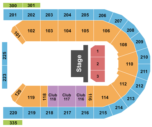 Mohegan Sun Arena at Casey Plaza Quarter House Seating Chart