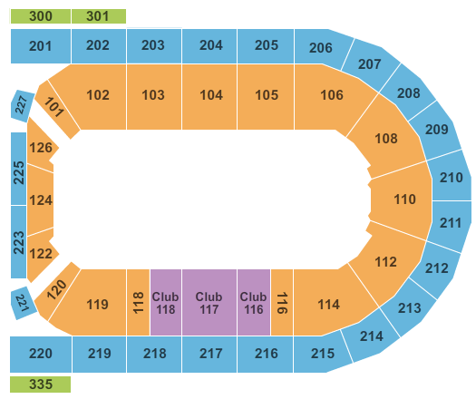 Mohegan Sun Arena at Casey Plaza Ringling Brothers - non Zone Seating Chart