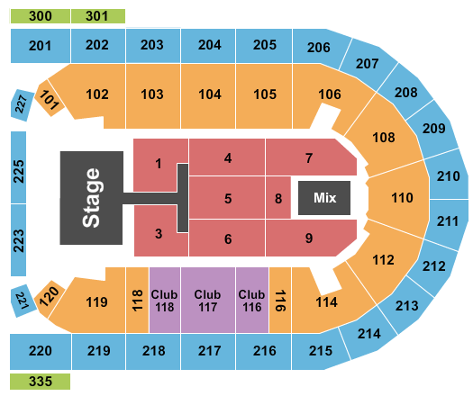 Mohegan Sun Arena at Casey Plaza Tim McGraw Seating Chart