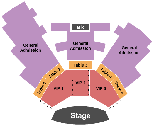 Mohegan Sun Cabaret Endstage VIP Seating Chart
