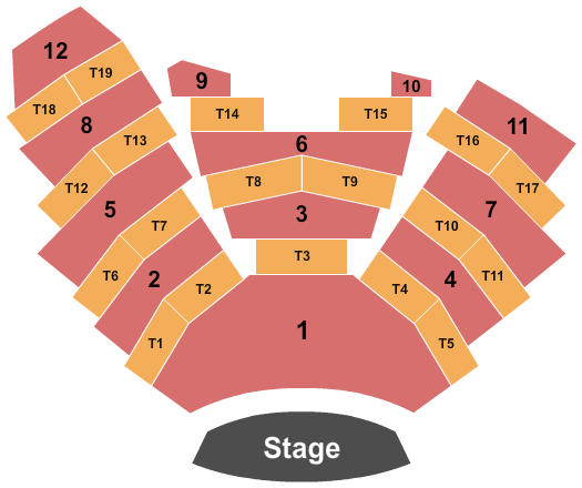 Mohegan Sun Cabaret End Stage Seating Chart
