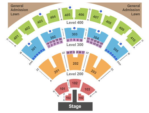 Budweiser Stage - Toronto 5 Seconds of Summer Seating Chart