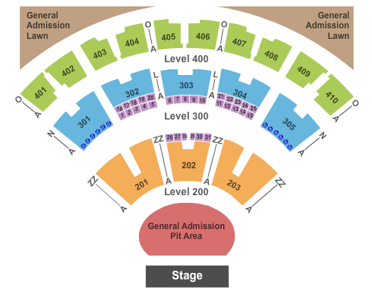 Budweiser Stage - Toronto Endstage GA Pit Seating Chart