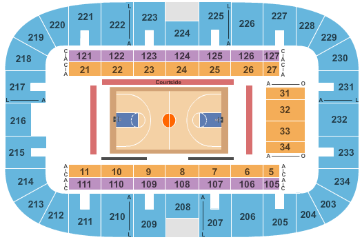 Monroe Civic Center Arena Basketball Seating Chart
