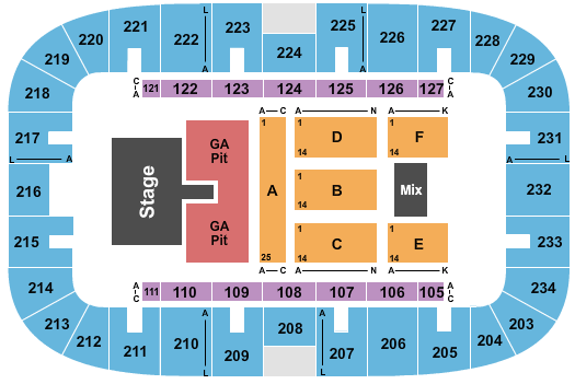 Monroe Civic Center Arena Justin Moore Seating Chart