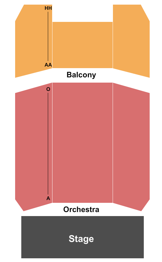 Montgomery Theatre - San Jose End Stage Seating Chart