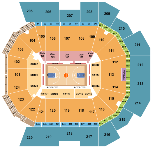 seating chart for Moody Center ATX - Basketball - eventticketscenter.com