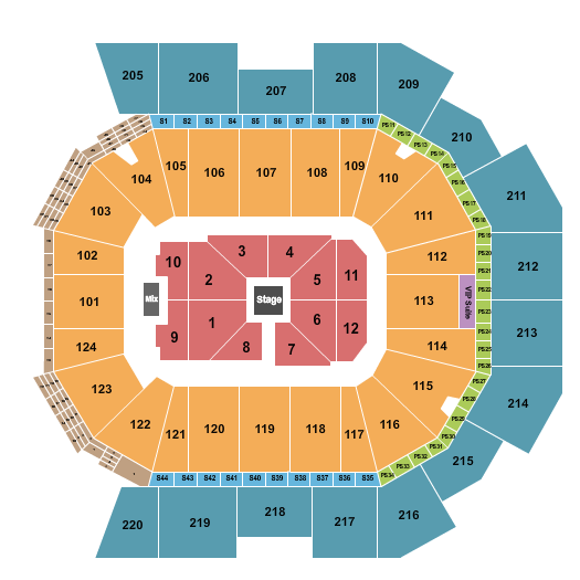 Moody Center ATX Center Stage Seating Chart