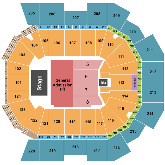 Moody Center ATX Endstage GA Pit 4 Seating Chart