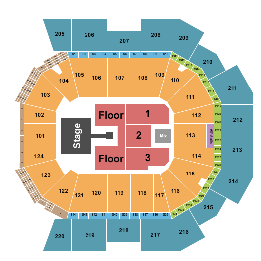 Moody Center ATX Endstage Pit w/Catwalk Seating Chart