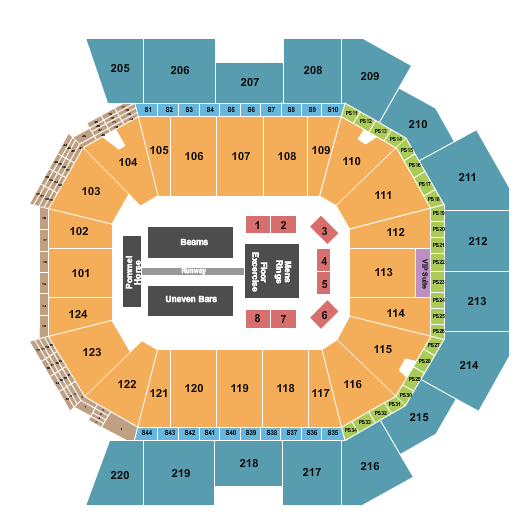Moody Center ATX Gold Over America Seating Chart