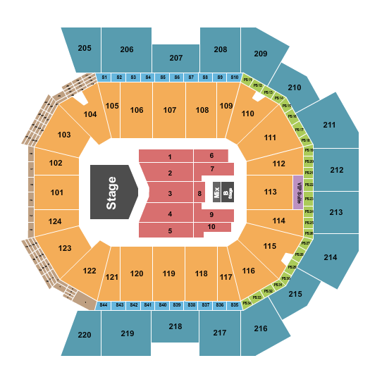 Moody Center ATX Grupo Firme Seating Chart