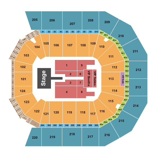 Seatmap for moody center atx