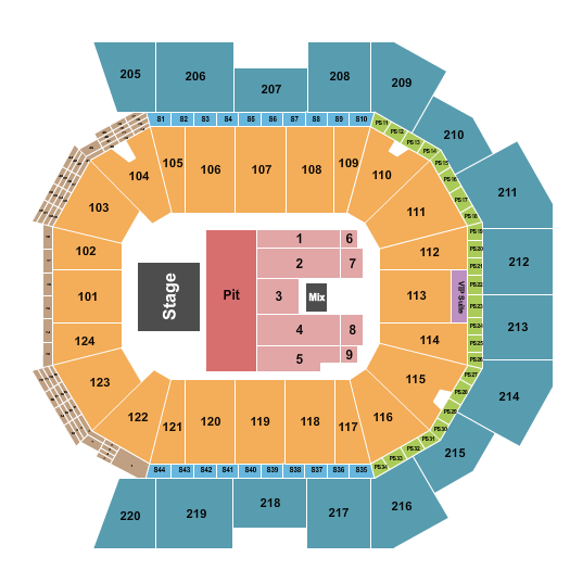 Moody Center ATX, Pearl Jam 2023 Seating Chart Star Tickets