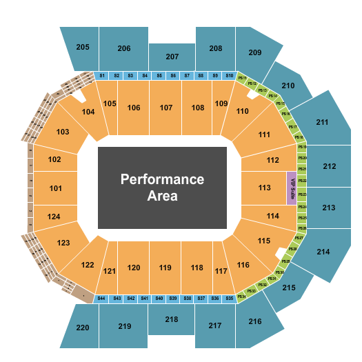 Moody Center ATX Performance Area Seating Chart