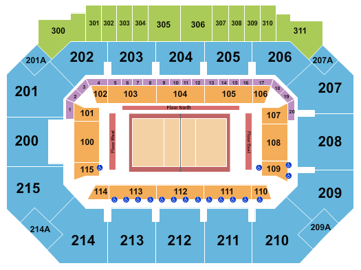 Moody Coliseum Volleyball Seating Chart