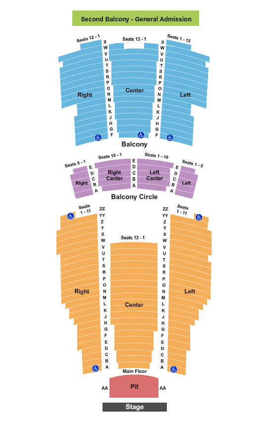 Seattle Rock Orchestra Moore Theatre - WA Seating Chart