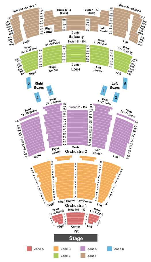 Seating Chart Theater Jacksonville